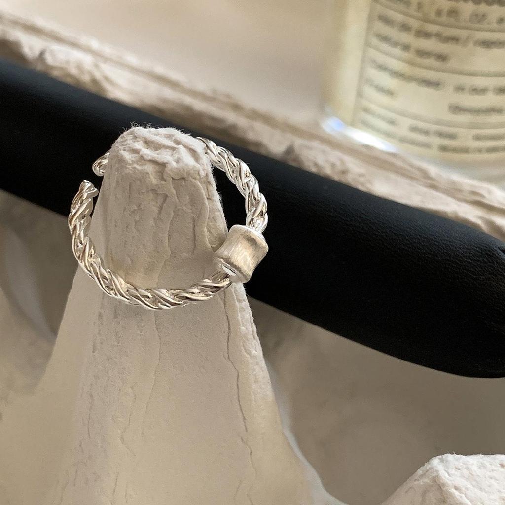 925 Sterlingsilber Damen Offener Bandring - Nicht anlaufend, Vielseitiger kleiner Fingerring, High-End Modedesign