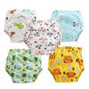 5PC Cartoon Printed Breathable Baby Reusable Diaper for Bedroom Nappy Shorts Training Pants