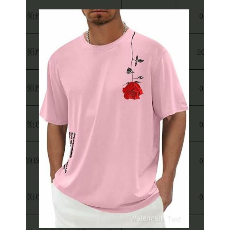 New Men's Casual Fashion Short Sleeve T-Shirt, Digital Printing Short Sleeve T-Shirt