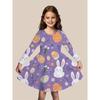 Girls' 3D Neon Triangle Dress Long Sleeve Summer Spring Vacation Daily Holiday Princess Beautiful Sweet Kids 4-12 Years Casual Dress A Line Dress