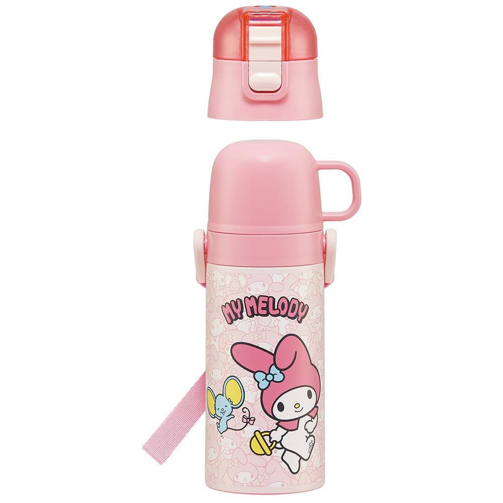 Skater Stainless Steel Water 420ml or 350ml Featuring My Melody and Lightweight and It Keeps Drinks Hot and A Cute Sports Bottle for Kids and Product
