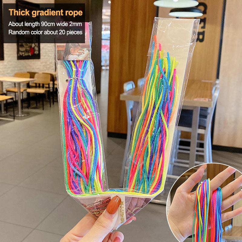 90Cm Mix Colorful 16-30Pcs Hair Braids Rope Strands For African Braids Girls Diy Ponytail Braids Women Styling Hair Accessories