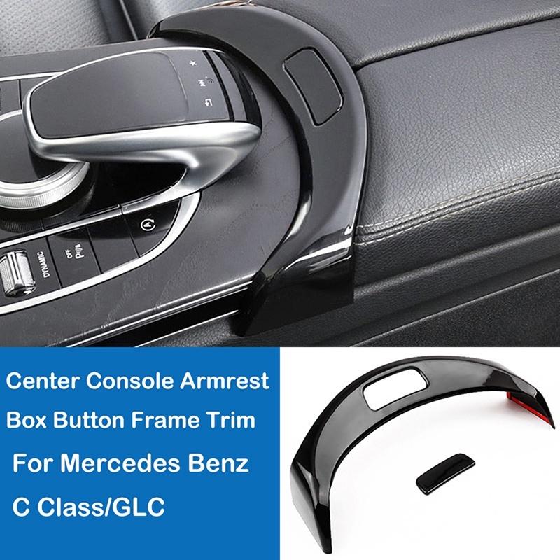 Car Center Console Armrest Storage Box Button Cover Trim For Mercedes Benz GLC250 GLC300 C200 C250 W205 Car Accessories