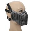 Skull Half Face Cover Guard Tactics Mouth Nose Protection Shield Carbon Fiber Texture for CS Outdoor Game