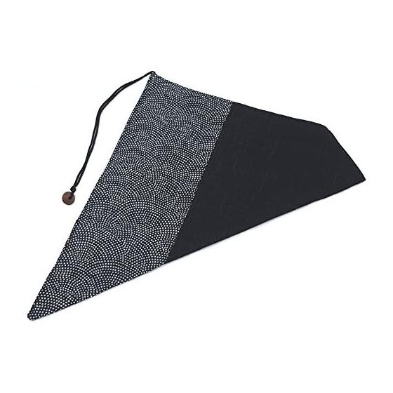Handmade FUJITA Chopstick Bag, Samehada Komon x Black Fabric, Chopstick Holder, Handmade in Japan, Japanese雑貨, Eco-friendly, Tool Case, Cutlery