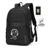 Cute Cartoon Printed Night Luminous Waterproof Laptop Backpack With Usb Charging