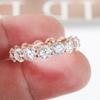 Smyoue 3/3.5/5mm Rose Gold Color All Moissanite Rings for Women Sparkling Wedding Ring 925  Silver Classic Jewelry Bands