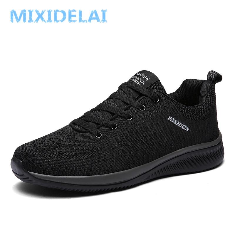 Mixidelai New Mesh Men Casual Shoes Lac-Up Men Shoes Lightweight Comfortable Breathable Walking Sneakers Tenis Feminino