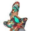 2025 new summer color matching style large size women's one-character thick-bottomed slope heel cool slippers