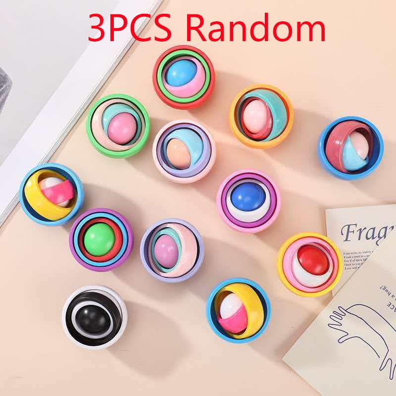 Spinner Gyro Ball Infinite Flip Decompression Sensory Adhd Stress Relief Finger Toys For Kids Adults Party Favors Gifts