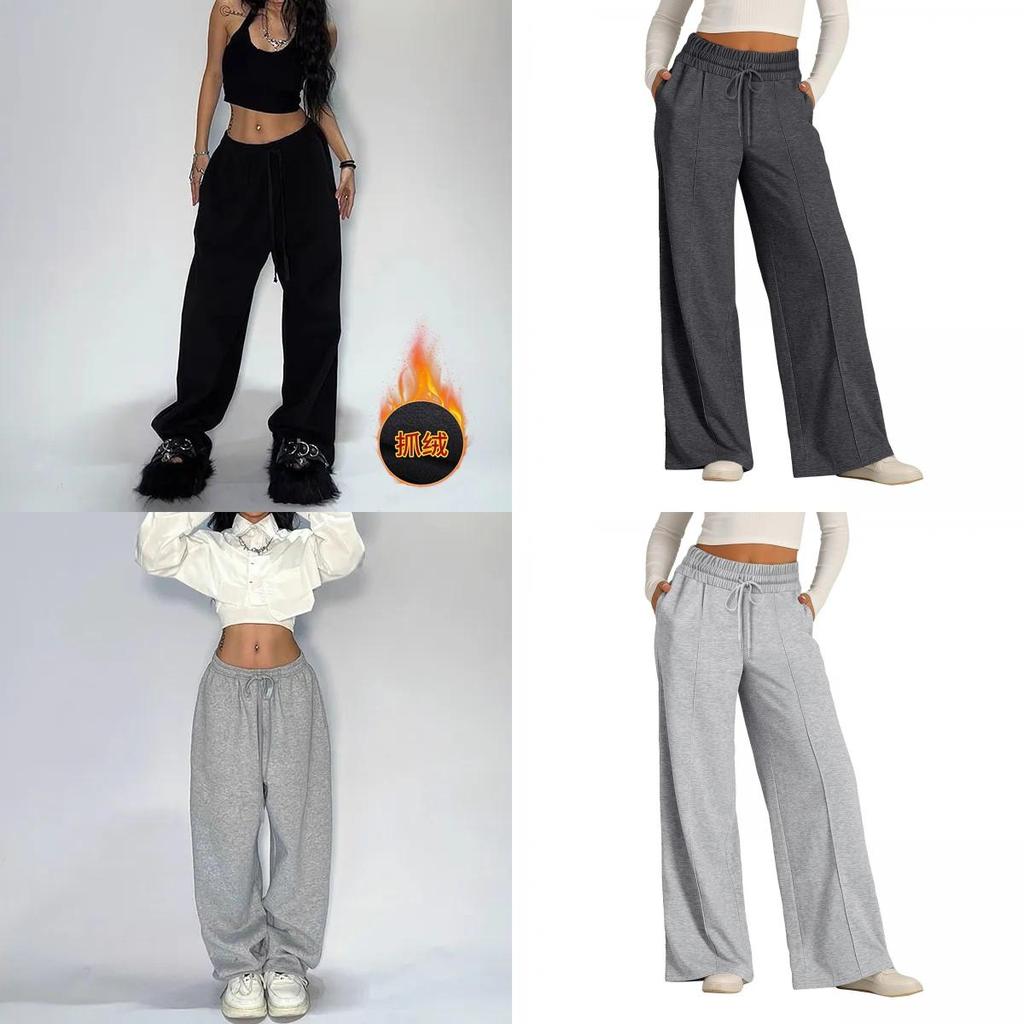 Y2k Retro Stil Weiter Bein Jogginghose Für Damen Mit Kordelzug Lässiger Komfort