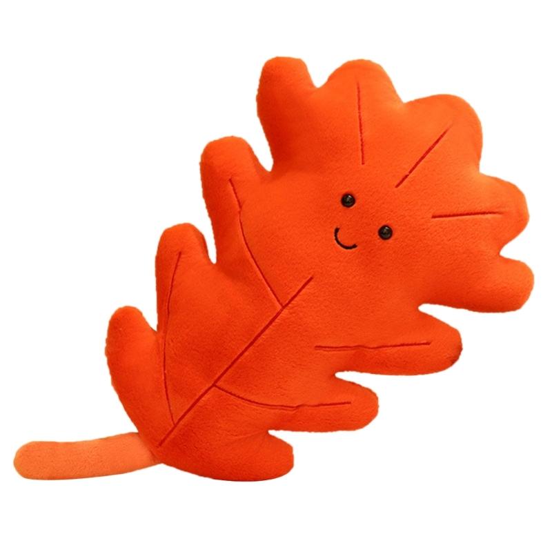 Green Plant Plush Doll  Leaf Shaped Pillow Soft and Comfortable Cushion for Relaxation Fun Home Decor
