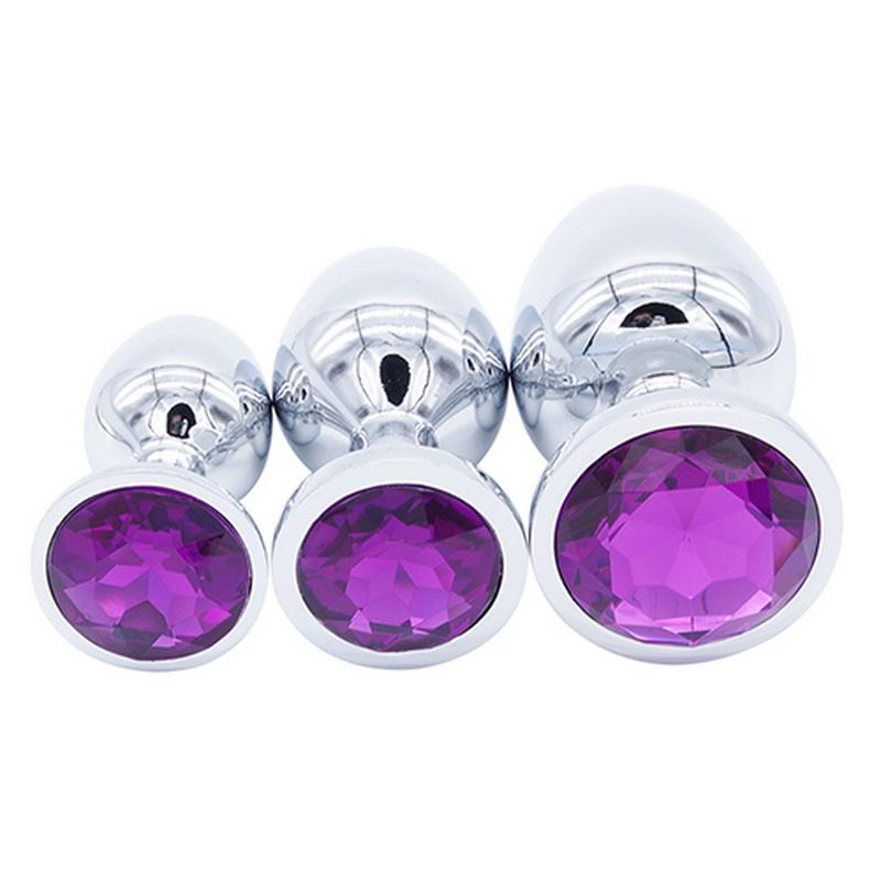 3pcs/Set Small Medium Big Stainless Steel Metal Anal Plug Dildo Sex Toys Products Butt Plug Gay Anal Beads