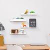 2Pcs Clear Acrylic Floating Shelves Waterproof Wall Shelves Modern Display Shelves for Bathroom Bedroom Kitchen Living Room