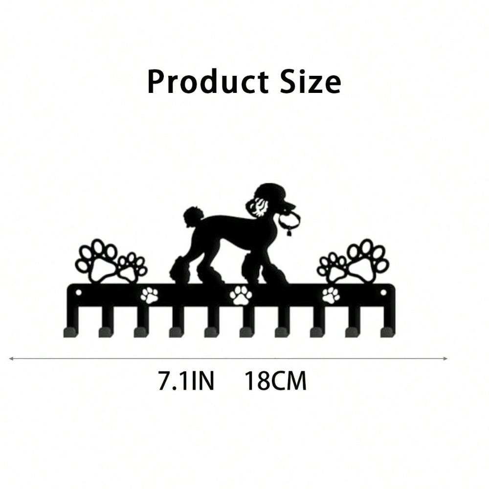 Wall Mounted Key Hanger for Pets Metal Dog Paw Hook Rack Dog Leash Holder Rustic Home Decor