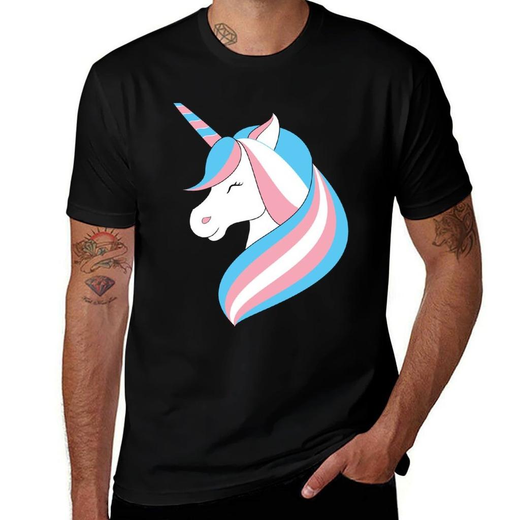 Trans Unicorn Tshirt Standard Fit Solid Tee Shirt