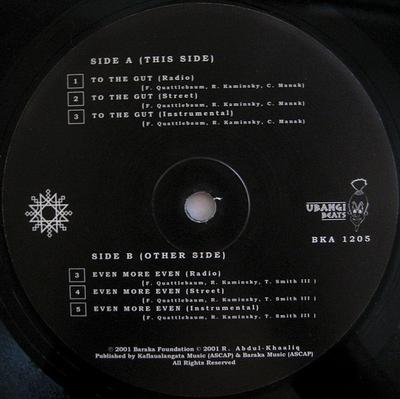 12-Zoll-Schallplatte VARIOUS BLENDS - To The Gut / Even More Even BKA1205 Baraka Foundati 2001 US Rap & Hip-Hop/R&B Gebraucht