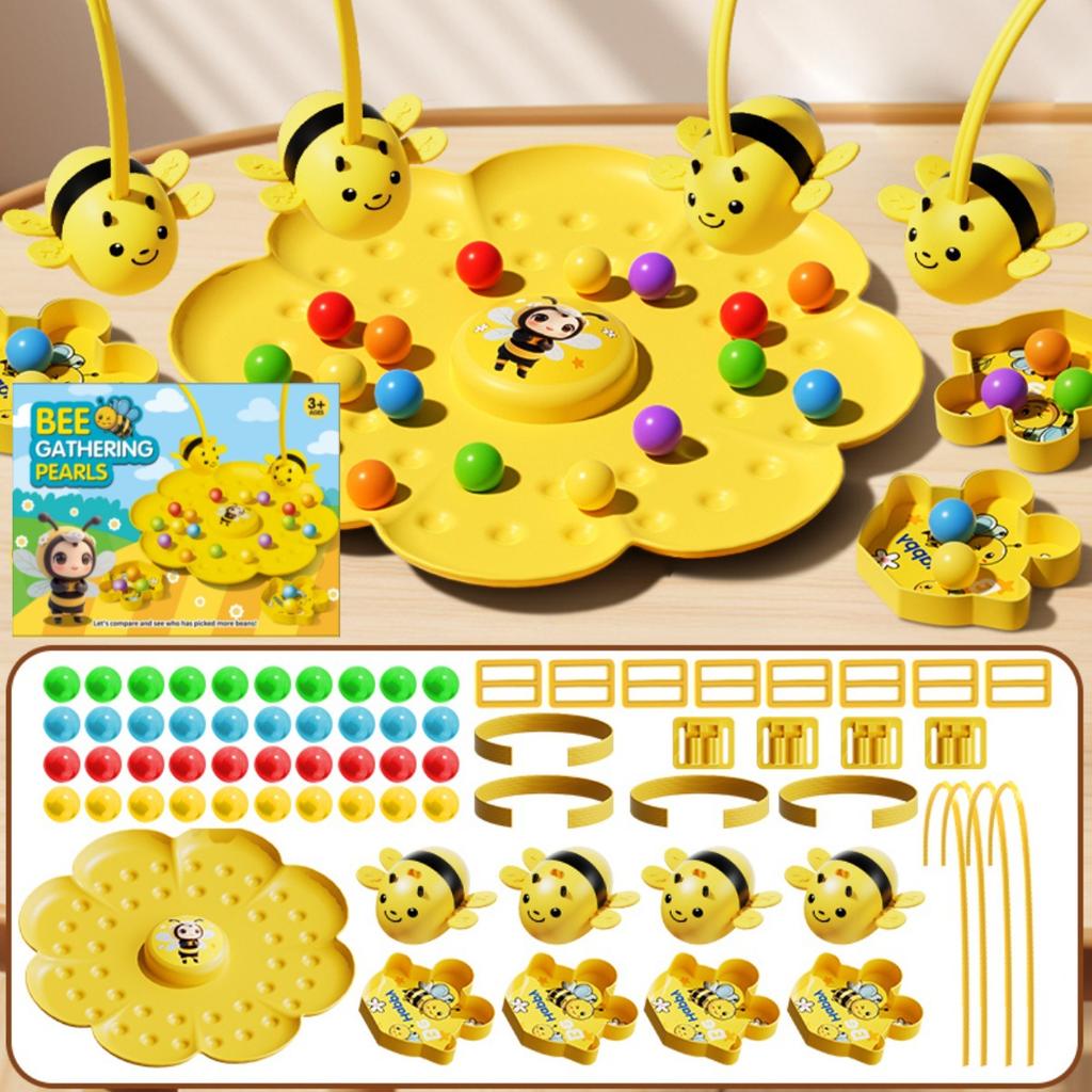 Bee Magnetic Toys for Kids Honey Collection Education Parent-child Interactive Multiplayer Fishing Magnetic Board Game Toys
