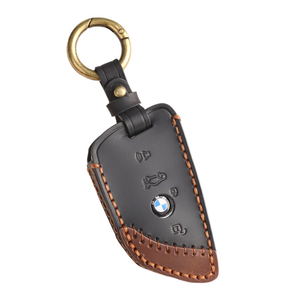 Customized BMW Key Cover Is Suitable for 5 Series 7 Series X3x5x2x4x6 Blade High-end Handmade Leather Shell Buckle Bag