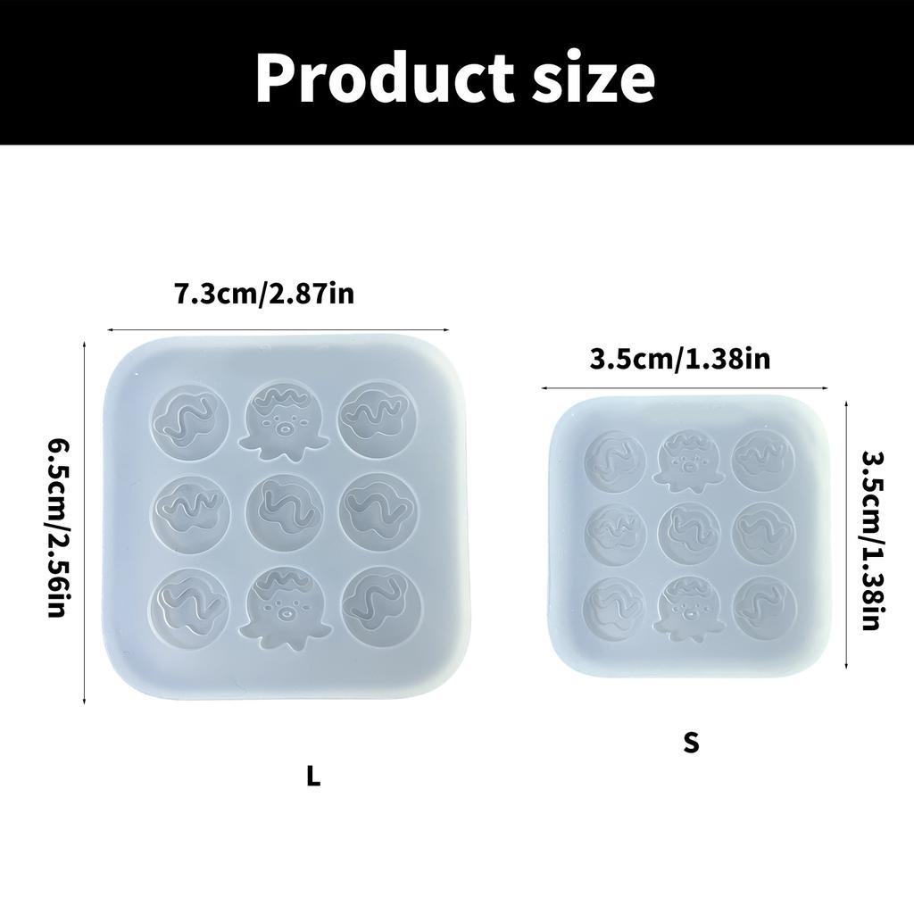 Multipurpose Sturdy Silicone Mould for Crafting Unique Octopus Balls Shaped Waterproof and Portable Home Decoration
