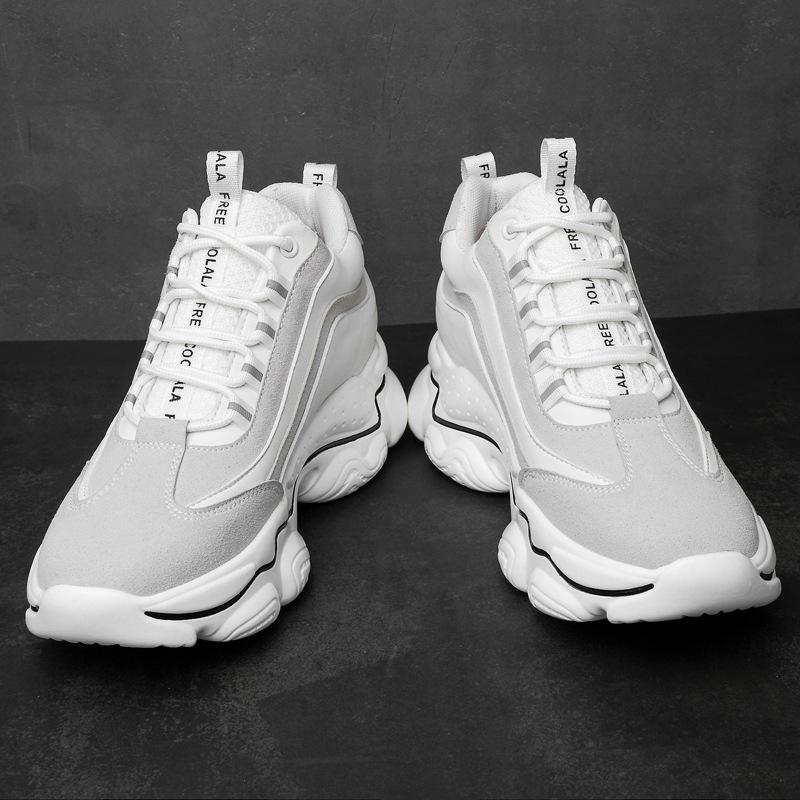 Fashion New Elevator Shoes Men Sneakers 8CM Height Increasing Shoes Men's Hidden Heels Inner Height Sports Shoes Luxury Man Lift Shoes