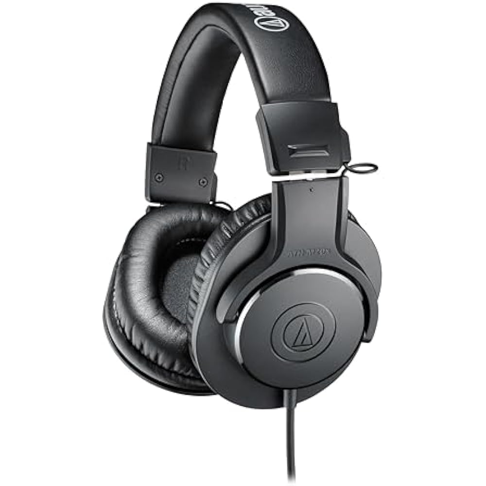 

Audio-Technica ATH-M20x Professional Monitor Headphones Wired Studio Recording/Musical Instrument...