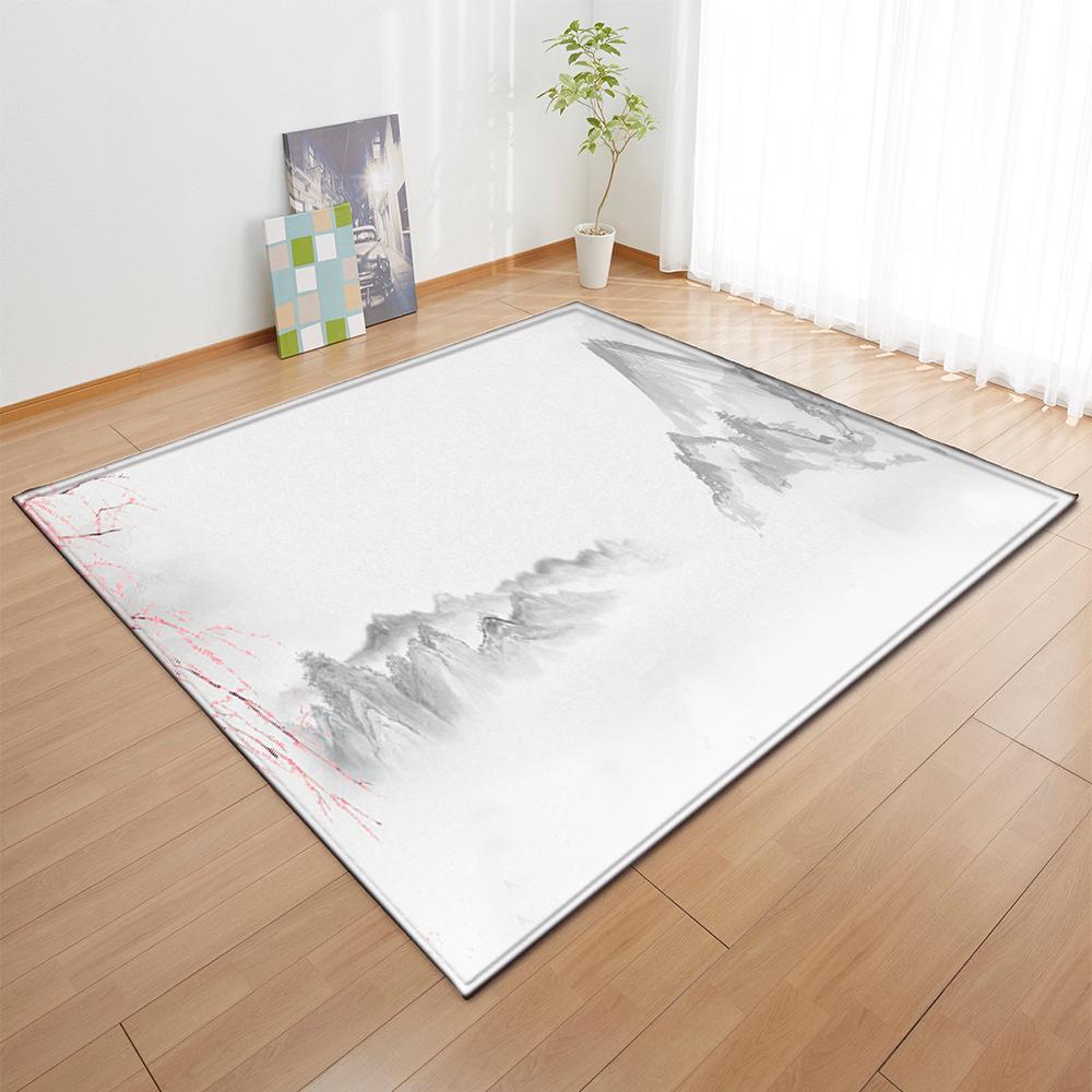 Textured Large Carpet Feather Wind Bedroom Floor Mat