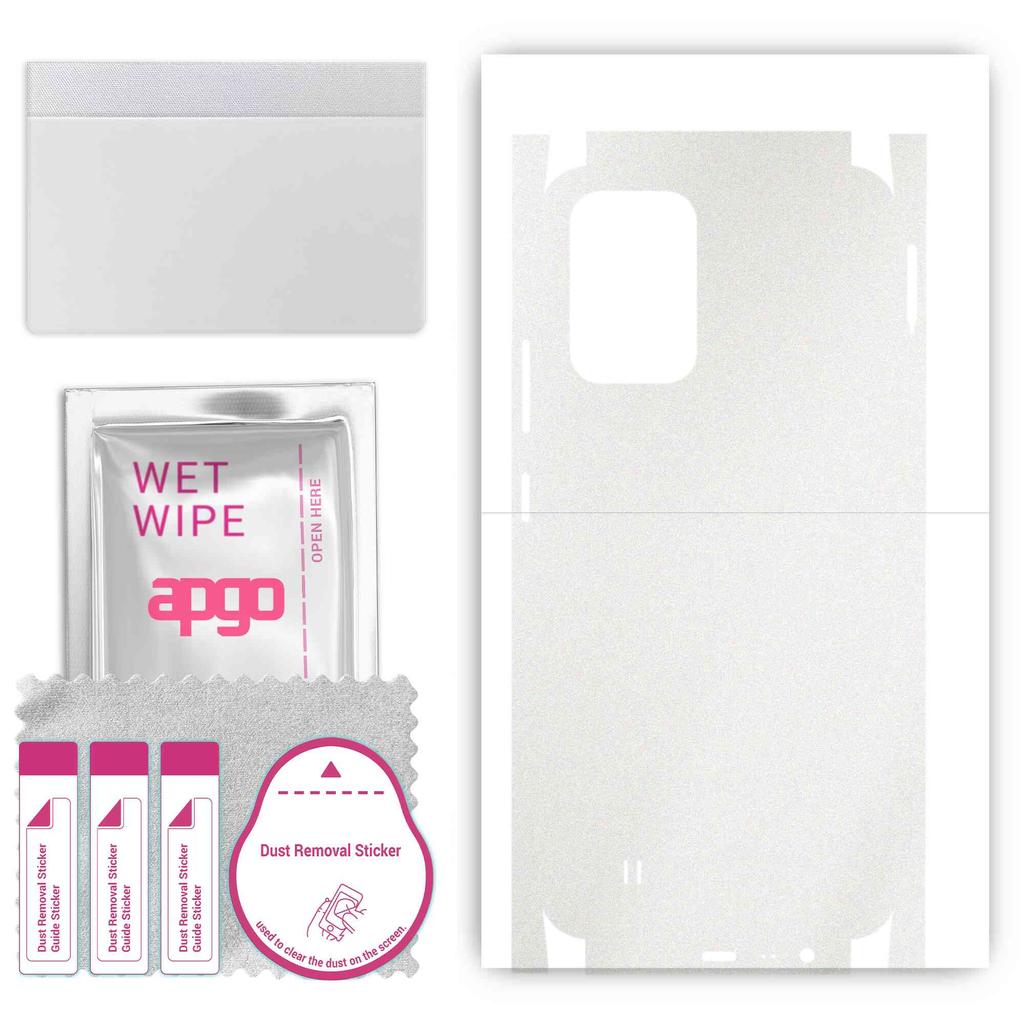 apgo Protective Skin Sticker for the Back+sides Compatible with Realme Narzo 50i, Full Wrap Film, Foil, Vinyl - Pattern Matte Transparent
