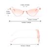 Cute Ladies' Personalized Cat Eye Pink Sunglasses Dyed Lens Y2K Glasses Summer Travel Bohemian Style Sunglasses