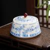 Ceramic Ashtray, Covered Anti Fly Ash Ashtray, Portable Desktop Ashtray, Chinese Style Ashtrays, Home Decoration Sugar Box
