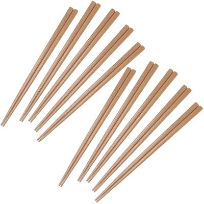 Natural 10 Japanese-made, Dishwasher-safe Wakasa-lacquered Chopsticks, Wood, Pairs, 22.5cm