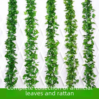 Artificial Grape Leaf Decoration: Green Creeper Vine for Ceiling Plants, Flowers - Wholesale Options Available.