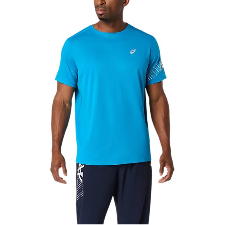 Asics Logo Short Sleeve Round Neck T-Shirt Men tops 2011D458-400 M