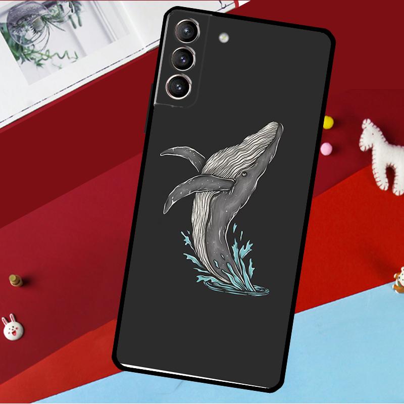 Whale Fish Wave Sea Funda For Samsung Galaxy S26 S25 S24 S22 S23 Ultra Plus S20 S21 FE S9 S10 S25 FE Phone Case