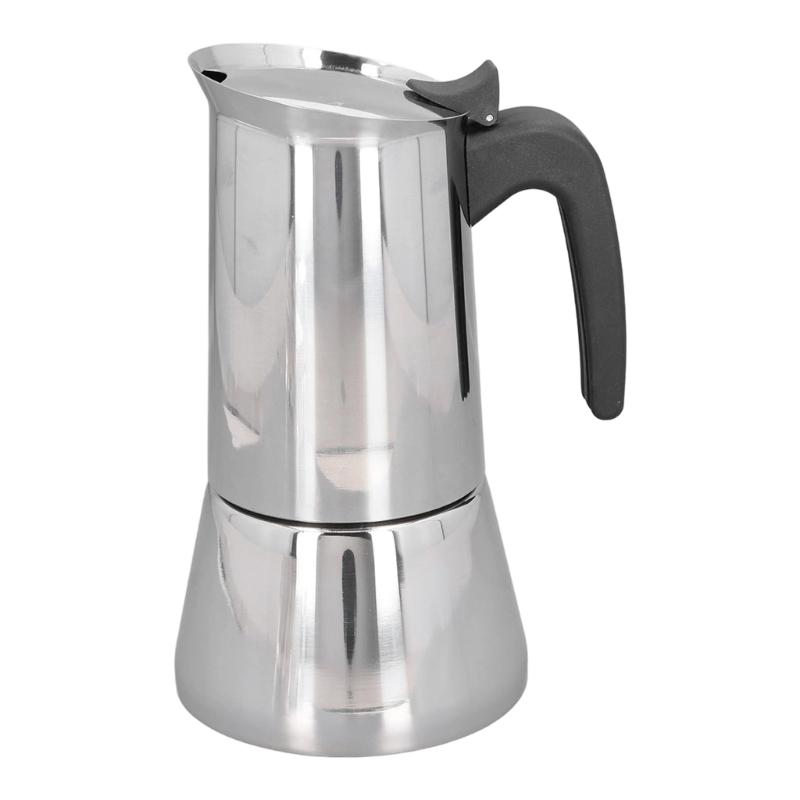 Compact Stovetop Coffee Maker 2/4 Cups with Ergonomic Designs for Gas Electric Induction Cooktops Portable and Durable