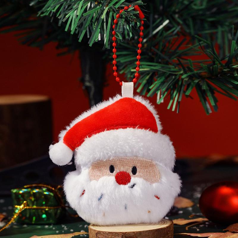 Christmas Plush Santa Claus Wreaths Snowman Stockings Reindeer Decorations Christmas Tree Ornaments, Small Dolls