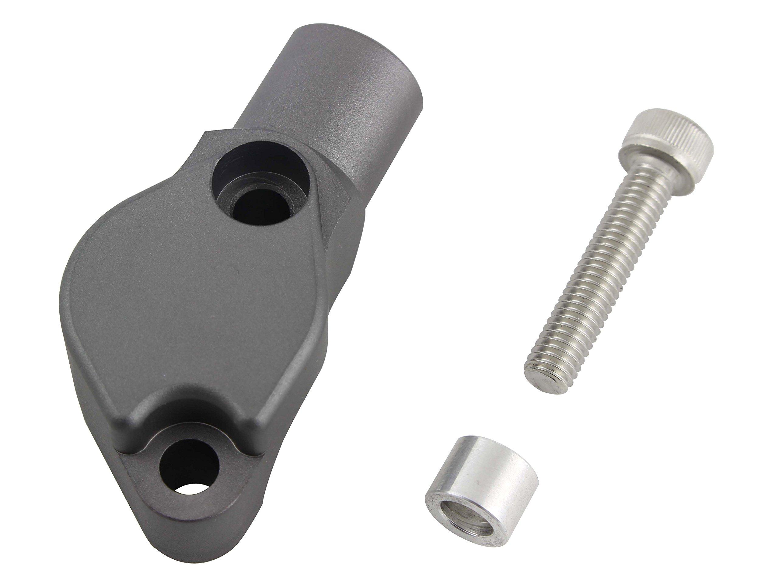 

POSH FAITH Motorcycle Mirror Adapter for Racing Brake Shot Brembo/NISSIN Master, Gray, 000704-29