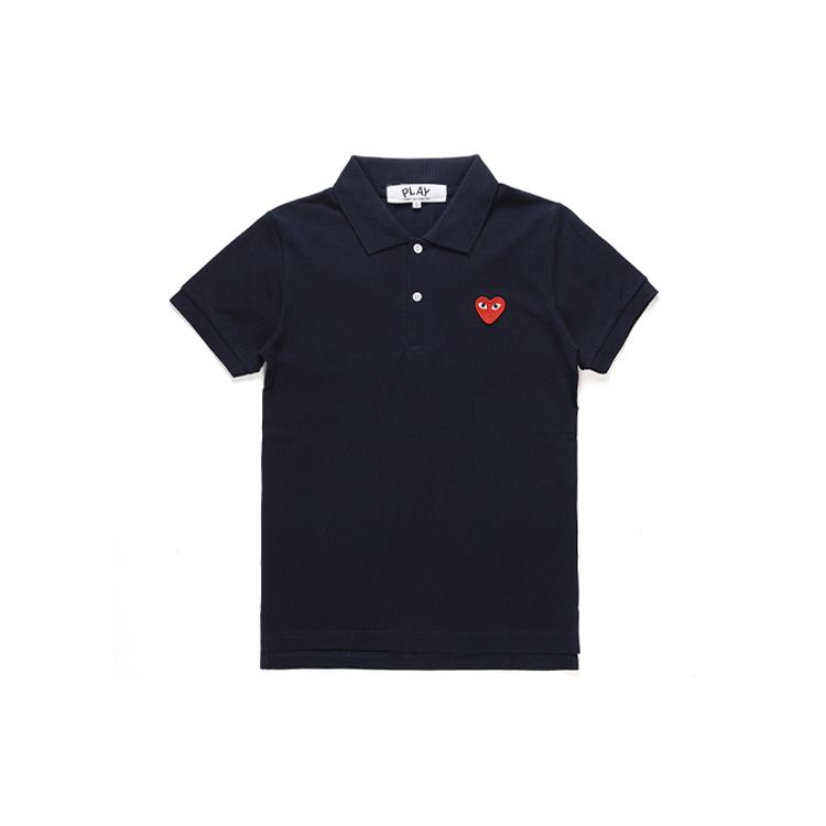 

Поло Comme des Garçons PLAY Heart Темно-синие мужские топы Синие AZ-T006-051-2