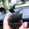 Car Quartz Clock Interior Carbon Fiber Dashboard Watch With Self-adhesive Base