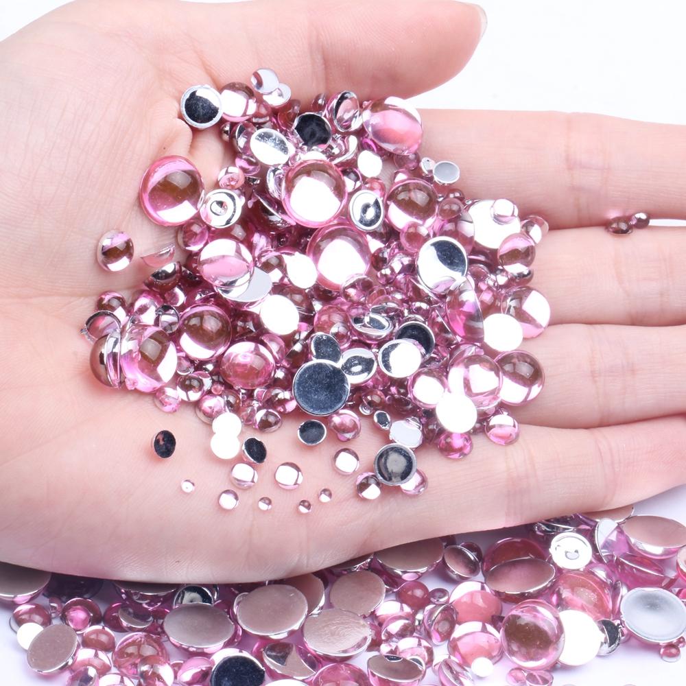 3mm Half Beads Facets Flatback Resin Rhinestones for DIY Jewelry Bags Shoes Phone Case Decorations 10000pcs