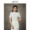 HECO New Chinese Style Disc Button Acetate Knit Short-Sleeve T-Shirt