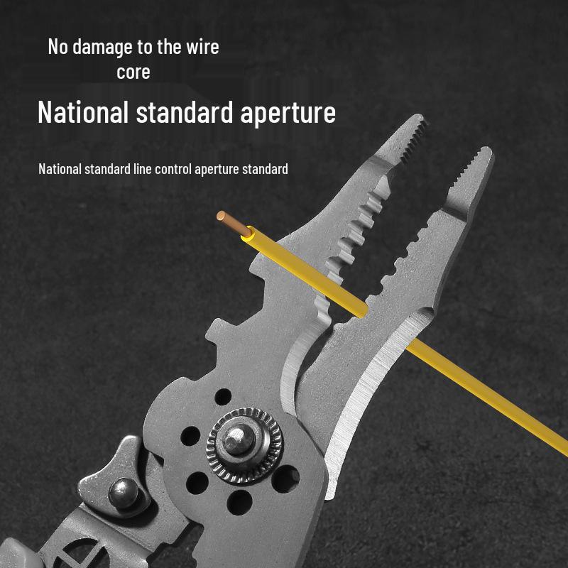 Multifunctional Electrician Pliers: Wire Stripper, Separator, Crimper, Skinner, Wrapper, Cutter