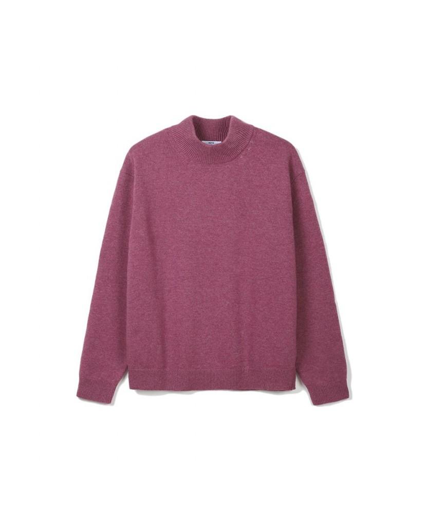 NOTIG Wool Blend Half Turtleneck Long Sleeve Knit Pink_Okw2Swtn201P1