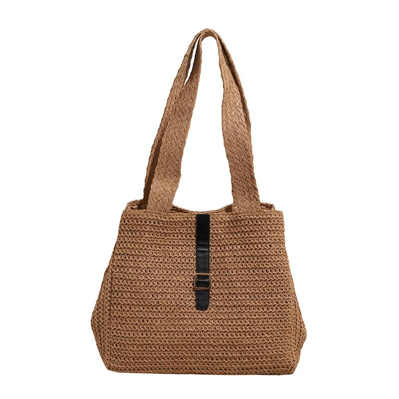 Simple Single-shoulder Large-capacity Tote Bag for Spring and Summer Beach