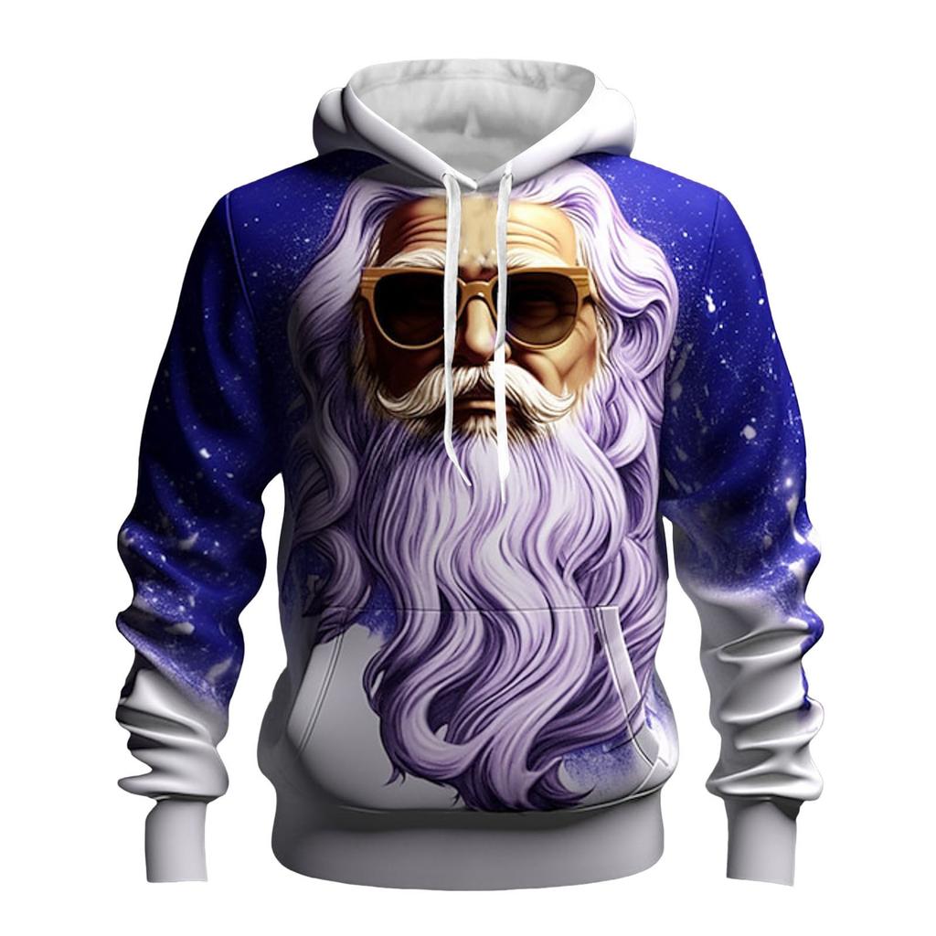 Felpe di Natale Babbo Natale Stampa 3D Uomo Donna Felpe con Cappuccio Oversize Harajuku Pullover Tuta Cappotto Abbigliamento Uomo