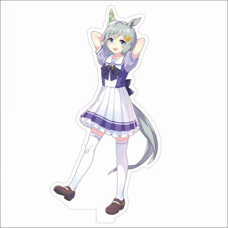 Japan Beautiful Derbil 15 Cm Cartoon Characters Acrylic Double-sided Stand Model Kawaii Cute Office Decoration Panel Permanent Recording Fans