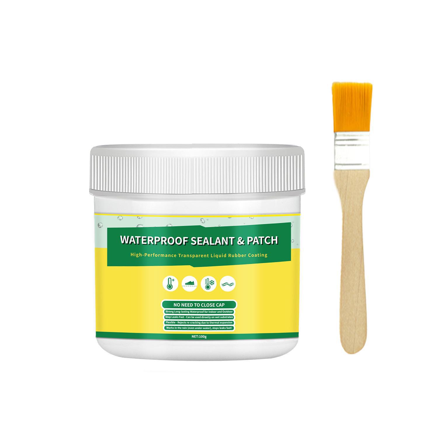 

Водостійкий акриловий прозорий клей для внутрішніх і зовнішніх стін 100g + brush