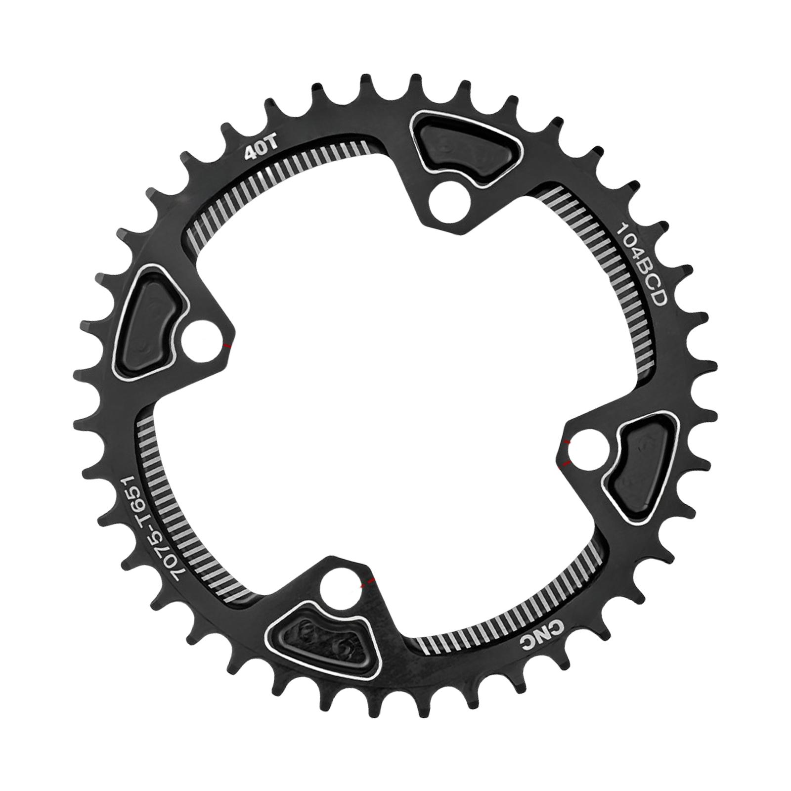 Bicycles 104BCD Crank Chainring Narrow Wide Bike Single Chainring Wheel Round Chainring 40T 42T Crankset Tooth