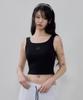 Kolallikeu Soft Rib Square Tank Top Black
