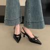 Fashion Fashion Pointed Toe Women High Heels Sandals Shoes Female Shallow Footwear Butterfly-Knot Ladies Heels Sandals Shoes Pumps